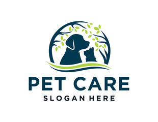 The logo design is about Pet Care and was created using the Corel Draw 2018 application with a white background.