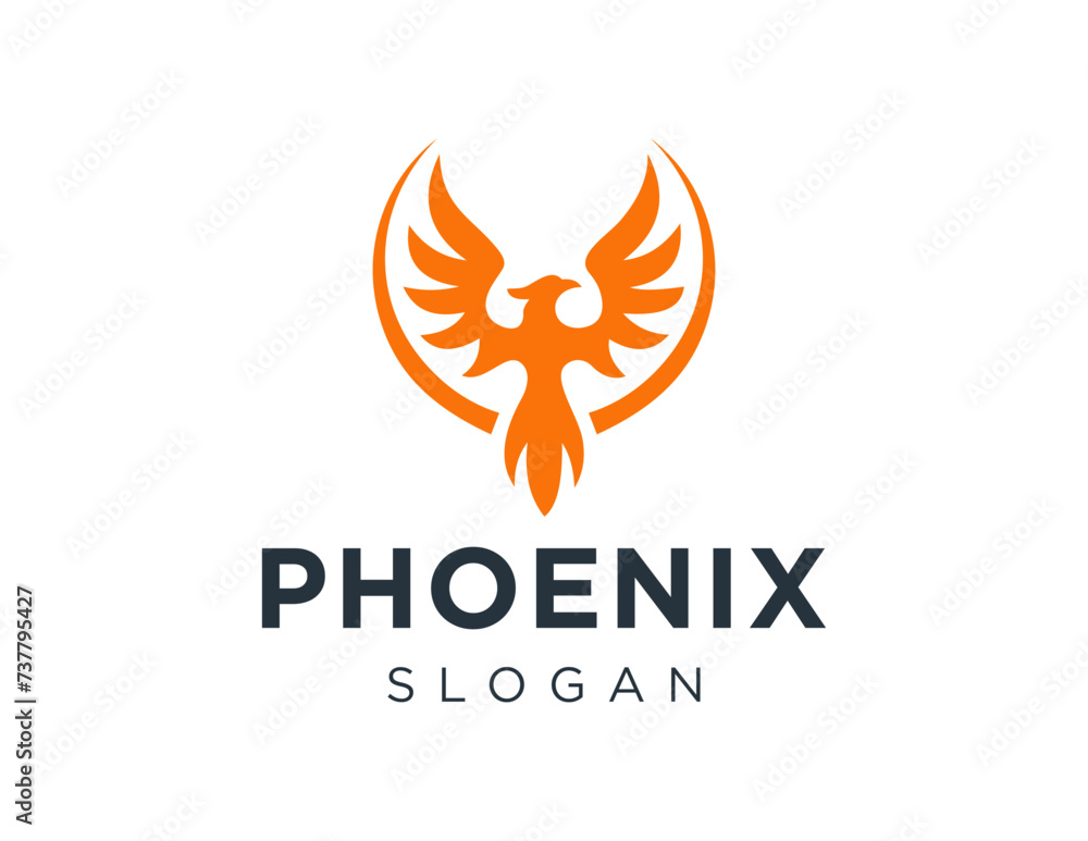 Poster the logo design is about phoenix and was created using the corel draw 2018 application with a white 