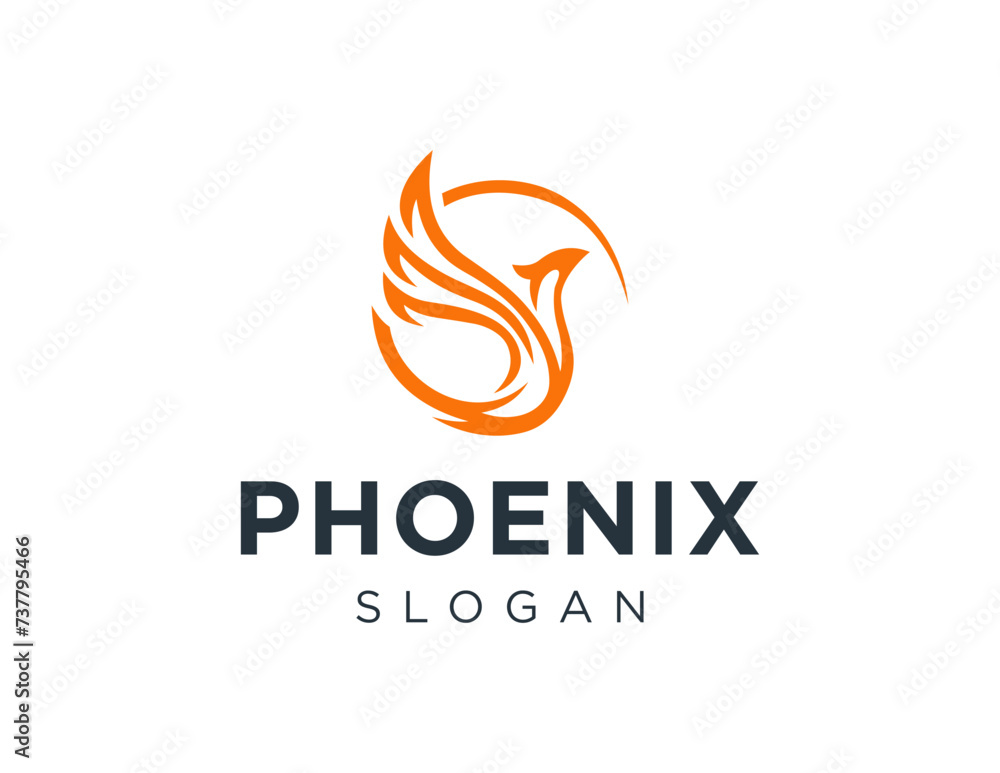 Poster the logo design is about phoenix and was created using the corel draw 2018 application with a white 