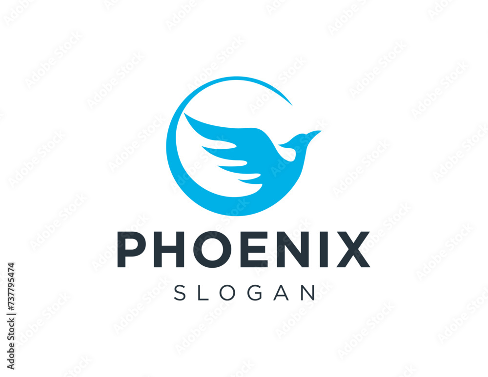 Poster the logo design is about phoenix and was created using the corel draw 2018 application with a white 