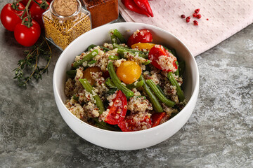 Vegan boiled quinoa with vegetables