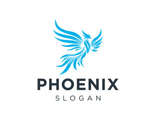 The logo design is about Phoenix and was created using the Corel Draw 2018 application with a white background.