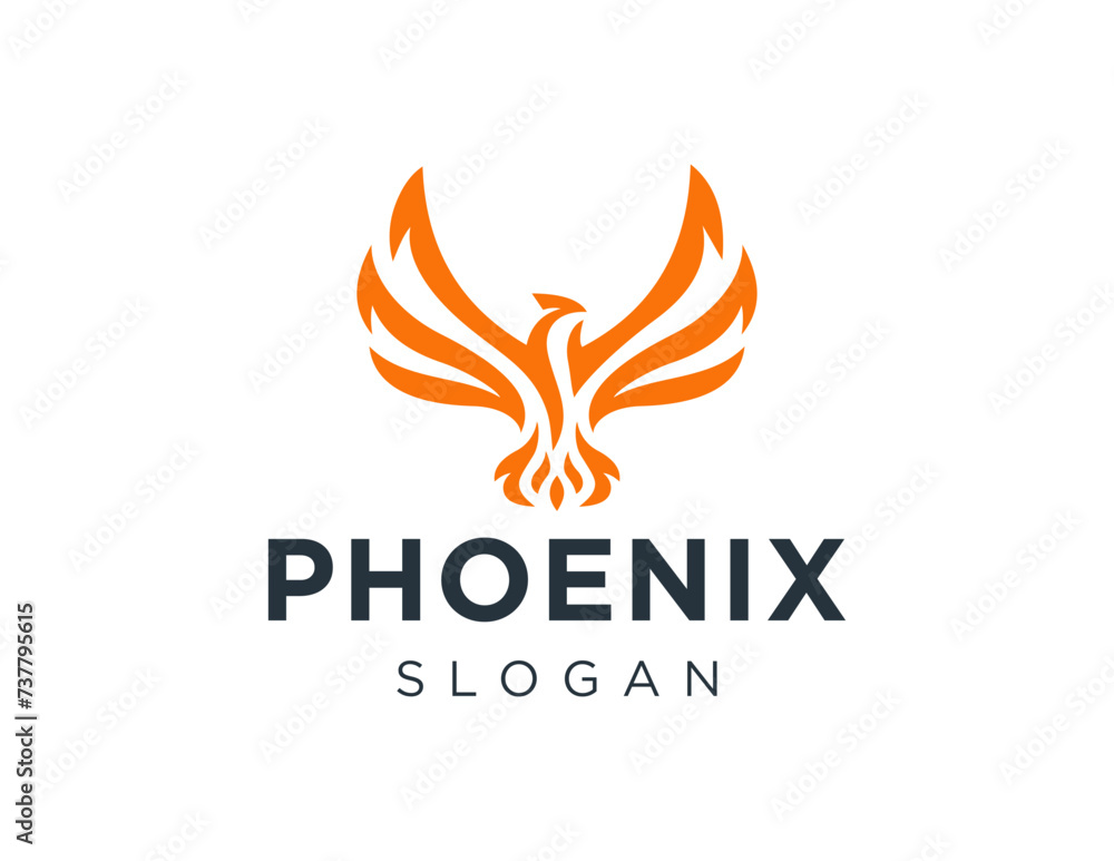 Poster the logo design is about phoenix and was created using the corel draw 2018 application with a white 