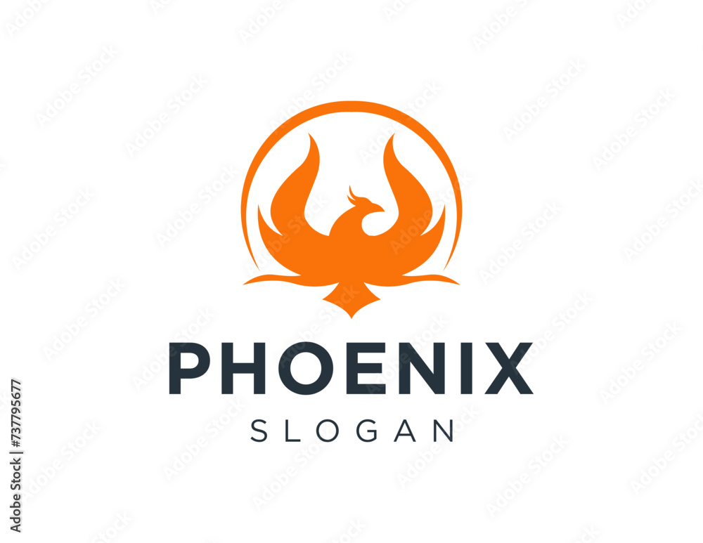 Poster the logo design is about phoenix and was created using the corel draw 2018 application with a white 