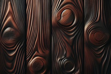 Fototapeta premium The background pattern on the wood or wooden wall resembles wood carving.