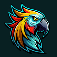 Parrots art look manly logo design inspiration
 silhouette logo
