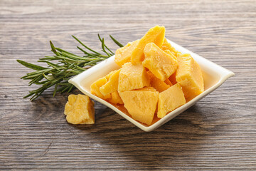 Pieces of delicous parmesan cheese