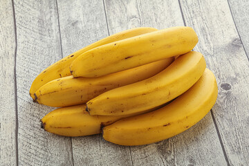 Tropical yellow banana fruit heap