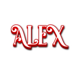 3D Alex name text banner - obrazy, fototapety, plakaty