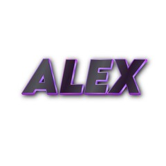 3D Alex name text banner - obrazy, fototapety, plakaty