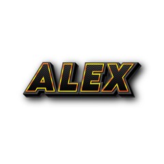 3D Alex text poster art