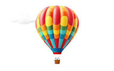 Fototapeta premium Aerial Hot Air Journey on transparent background