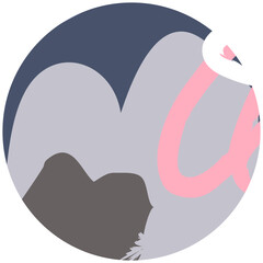 Abstract pastel doodle line and irregular shape circle background