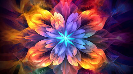 Obraz premium Mandala, the mysterious and charming beauty of flowers