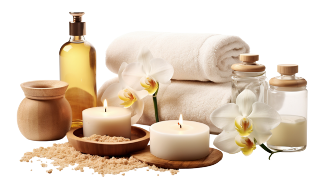 Spa wellness accessories cut out