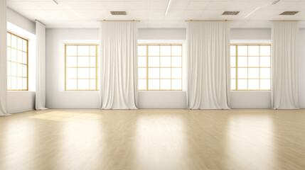 Obraz premium Empty ballet dance room with copy space