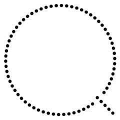 シンプルな丸い点線の吹き出し