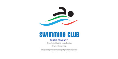 Swimming logo design for swimming club or graphic designer