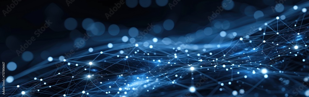 Poster abstract futuristic background. big data visualization. network connection structure. banner.