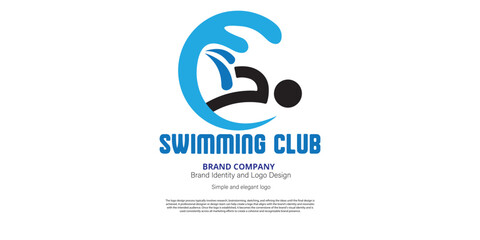 Swimming logo design for swimming club or graphic designer