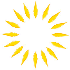 sun icon isolated on transparent background	