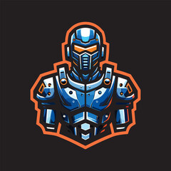  robot logo designed in an esports style