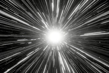 Black and White Photo of a Star Burst