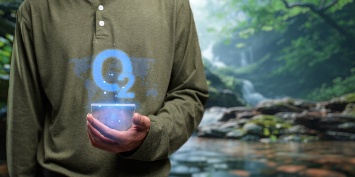 O2, oxygen, is a gas that is important for the survival of both plants and animals including humans, airing through nature, maintaining the climate.