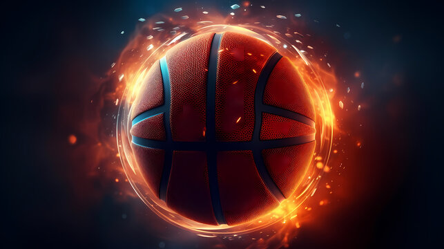 Basketball in the background, perfect for sports banners and graphics