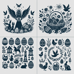 Happy Easter day Bundle vector file