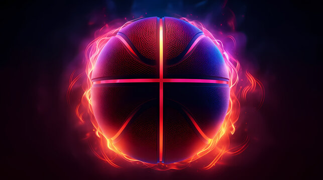 Basketball in the background, perfect for sports banners and graphics
