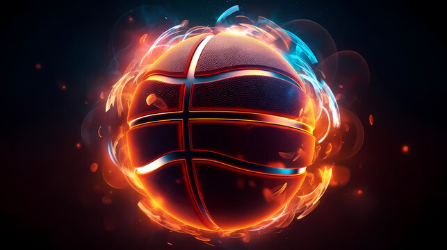 Basketball in the background, perfect for sports banners and graphics