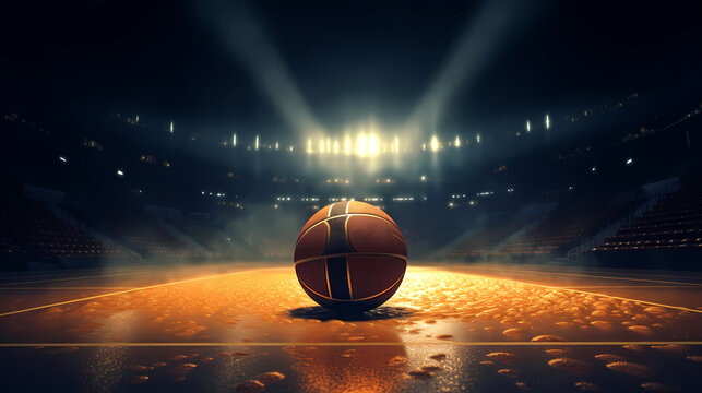 Basketball in the background, perfect for sports banners and graphics