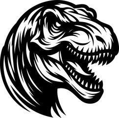 tyrannosaur, t-rex, head, animal illustration