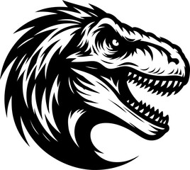 raptor, velociraptor, head, animal illustration