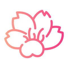 sakura Line Gradient Icon