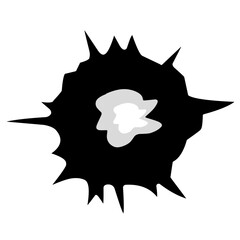 bullet hole vector icon
