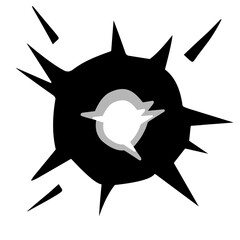 bullet hole vector icon