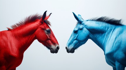 Two Horses Standing Together