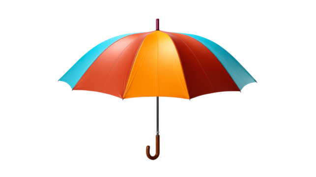 multicolor colorful umbrella isolated on white 