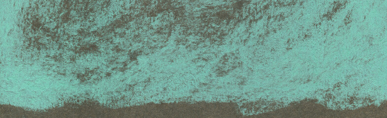 Mint colored background with textured effects of natural paper. Peppermint colors. Abstract crayon texture. Pastel drawings on paper backdrop. Hand drawn chalk pattern for print design and web banners