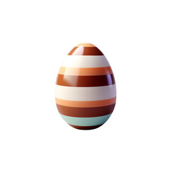 Colorful easter egg stripes isolated on white