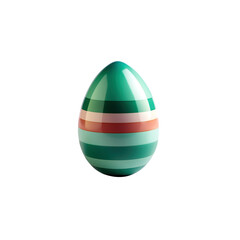 Colorful easter egg stripes isolated on white