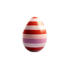 Colorful easter egg stripes isolated on white