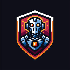 robot logo designed in an esports style