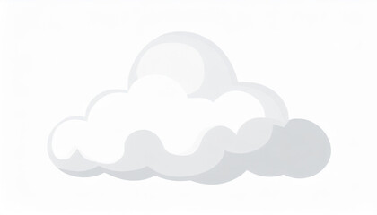 Illustration of a fluffy cloud isolated on a white background