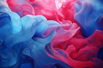 abstract background semi transparent blue liquid mixing with red, relaxing creative wallpaper,...