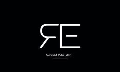 ER, RE, E, R abstract letters logo monogram