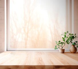 Kitchen background top counter interior wood blur home wooden empty room light white. Top kitchen product background desk modern window food display design texture tabletop restaurant board wall space