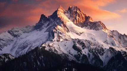 Crédence de cuisine en verre imprimé Alpes peak